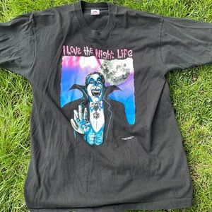 Vampire Dracula 1992 Night Life Glow In The Dark T